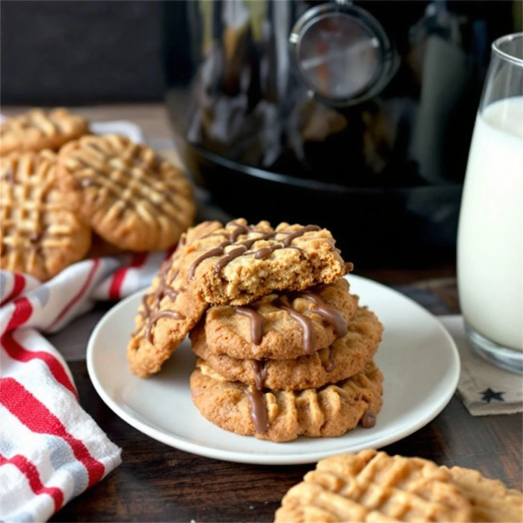 Air Fryer Peanut Butter Cookies