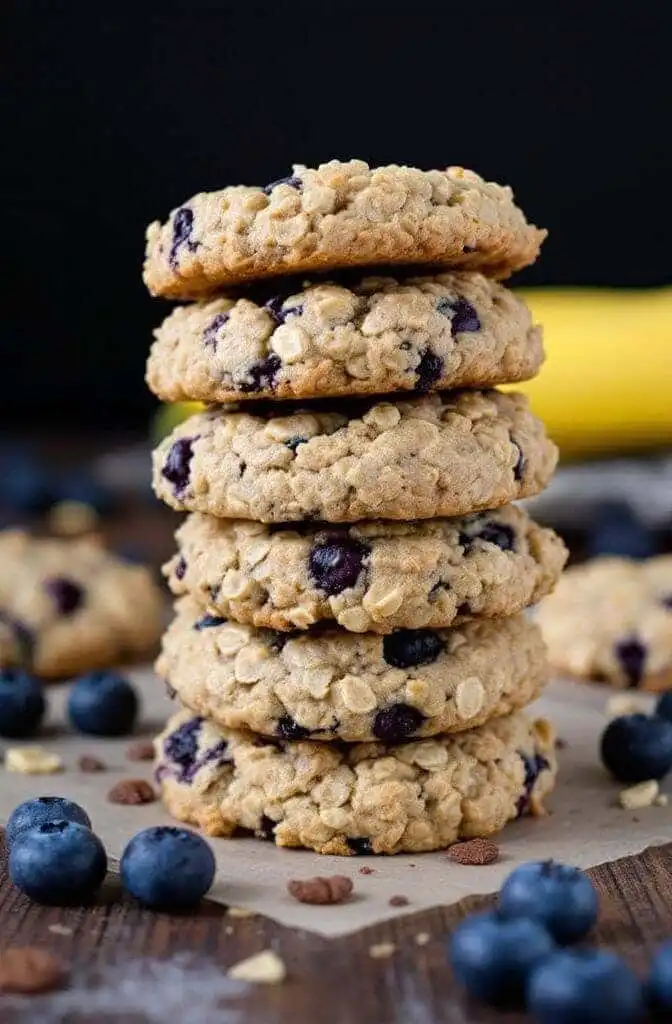 Best Banana Blueberry Oatmeal Breakfast Cookies